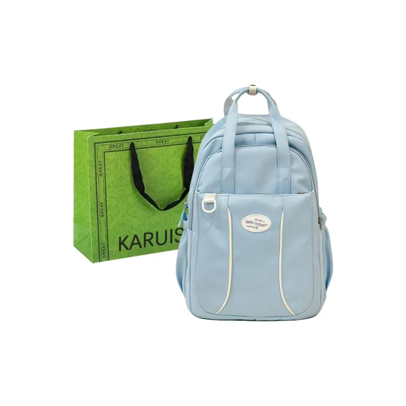 KARUISHA Nylon Backpack Women's Yellow/Pink/Blue/Purple/Black-8