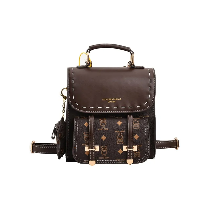Yalu PU Backpack Regular Women's White/Brown/Pink/Coffee-18