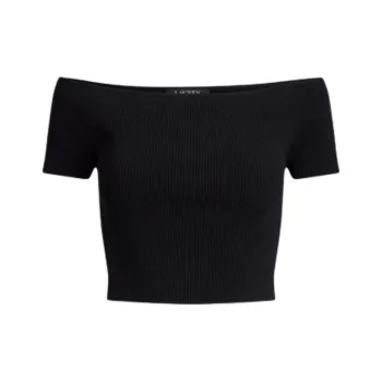 LAUREN RALPH LAUREN Crop Top Women's Black