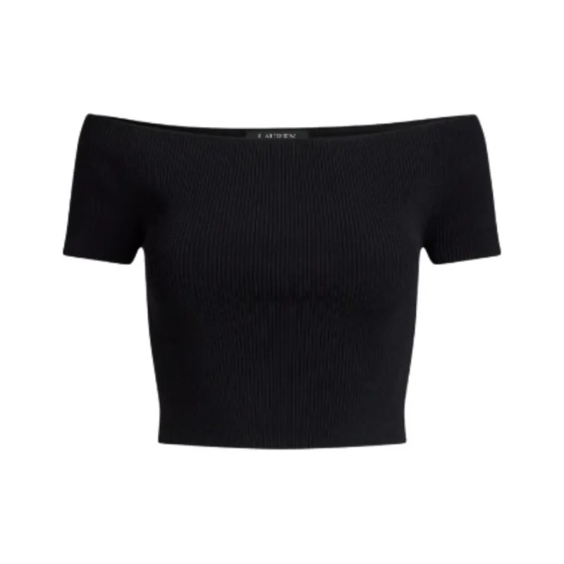 LAUREN RALPH LAUREN Crop Top Women's Black-0