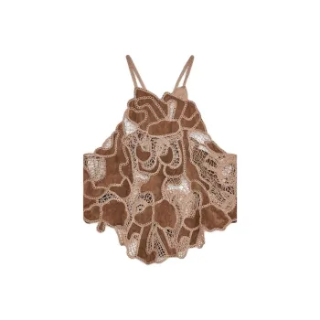 ZARA Camisoles Women's Beige Brown