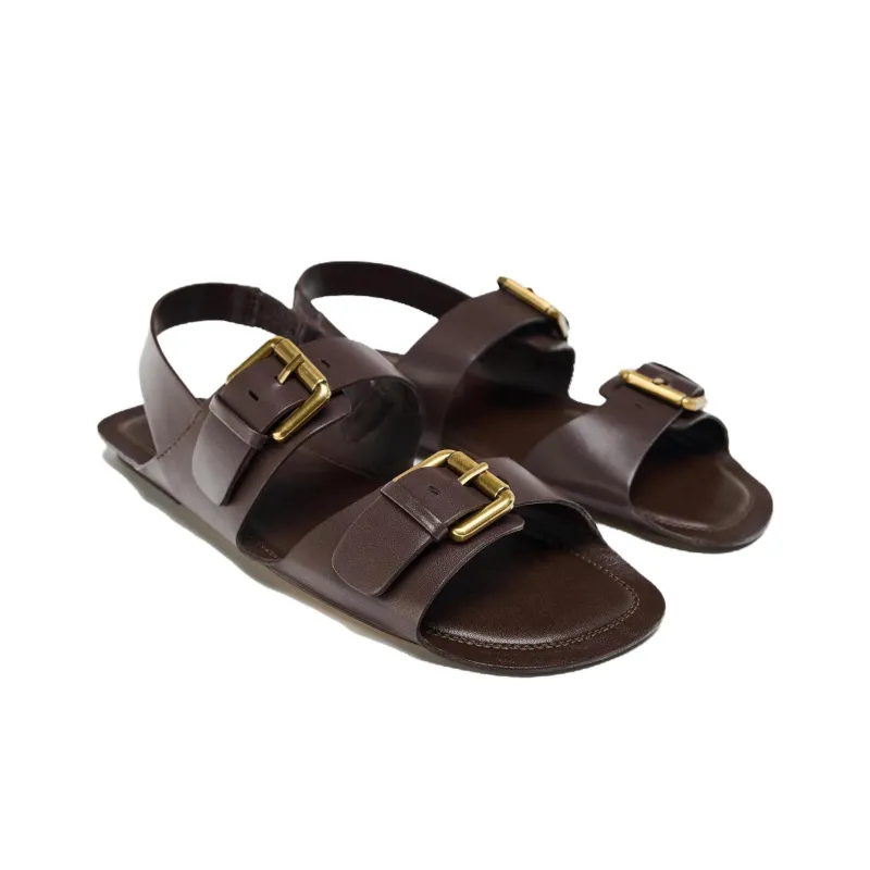 ZARA One Strap Sandals Women's Brown-3