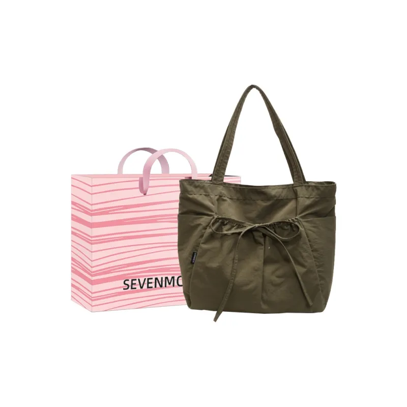 SEVENMOONS Nylon Shoulder Bag Regular Women's Ecru/Black/Green/Pink/Brown-8