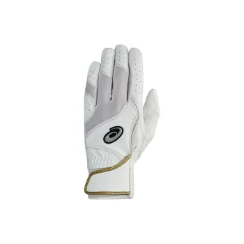 Asics Baseball Gloves Batter's Glove Leather Men's White