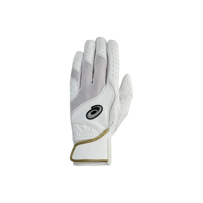 Asics Baseball Gloves Batter's Glove Leather Men's White-0