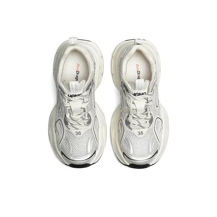 RED DRAGONFLY Cushioning Slip Resistant Height Increasing Low Top Chunky Sneakers Women's-2