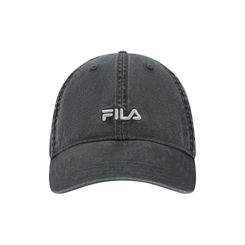FILA ORIGINALE Cotton Baseball Caps Unisex Carbon Silver Gray-0