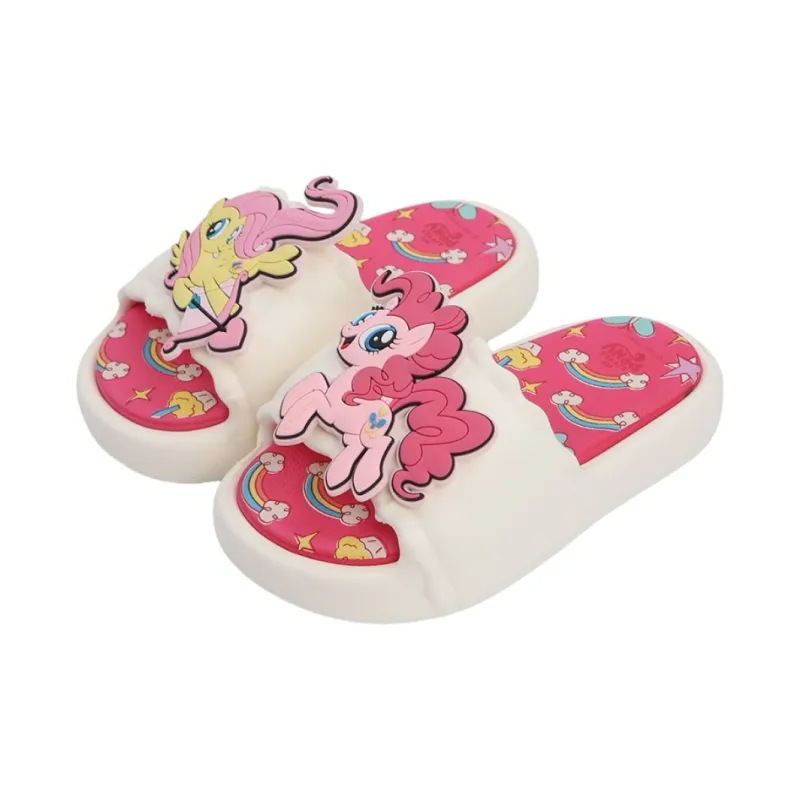 Thin Strips x MY LITTLE PONY Sandal Slippers Milk White+Light Pink Base-4
