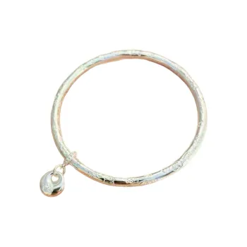 Stone Edge Poly 999 Fine Silver Sterling Silver Bracelets Women's