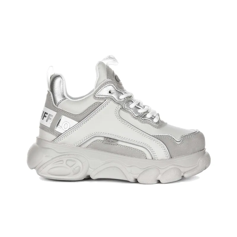 Buffalo Anti Slip Wear Resistant Mid Top Casual Shoes Women's Gray Silver-1