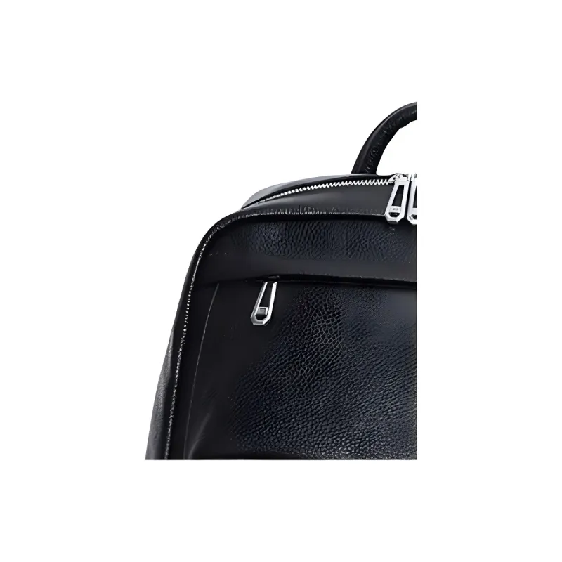 LARTIGENT Cow Leather Backpack Large Size Men's Black-3