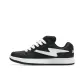 Pitch Black White Shoelace