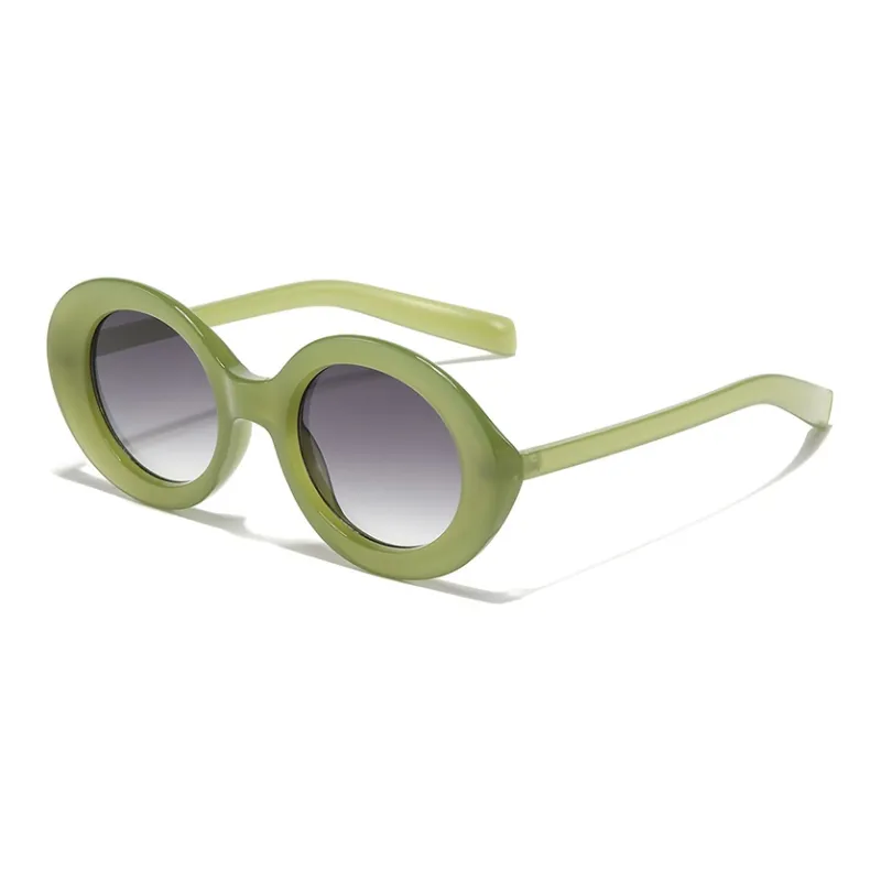PSACSS Plate Frame Oval Sunglasses Unisex-5