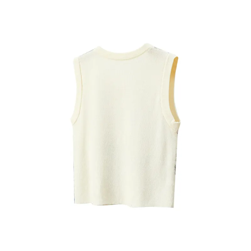TOUCH Tank Tops Women's Apricot With Print-1