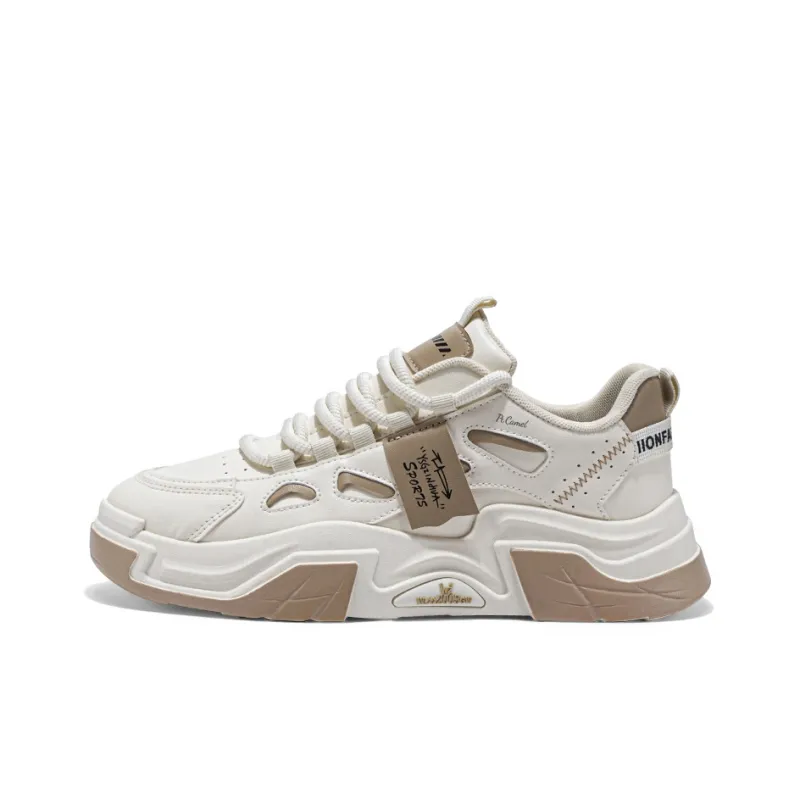 PROTECTCAMEL Abrasion Resistant Lightweight Height Increasing Low Top Chunky Sneakers Men's-5