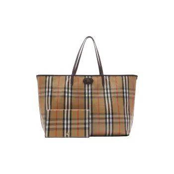 Burberry Cotton Linen Blend Handbag, Shoulder Bag Women's Sand