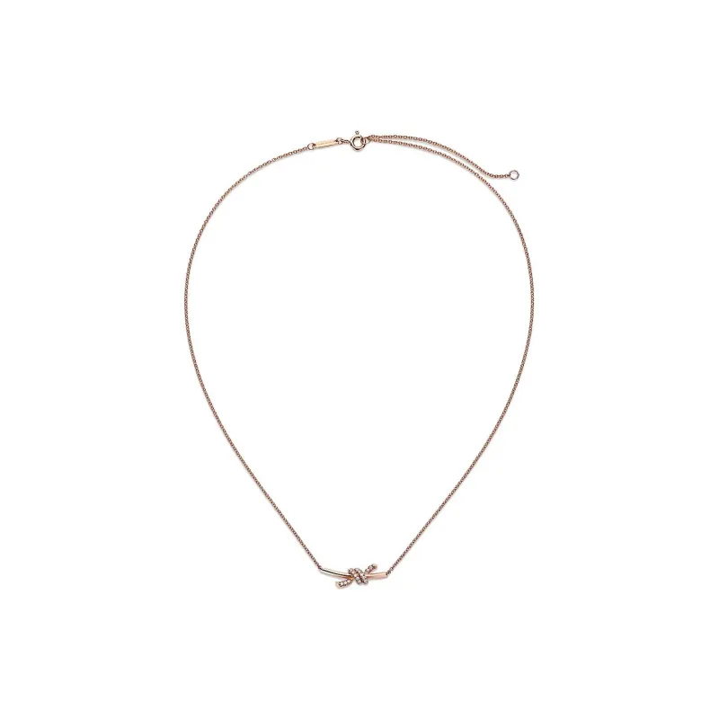TIFFANY & CO. Diamond Necklaces Women's Rose Gold-1