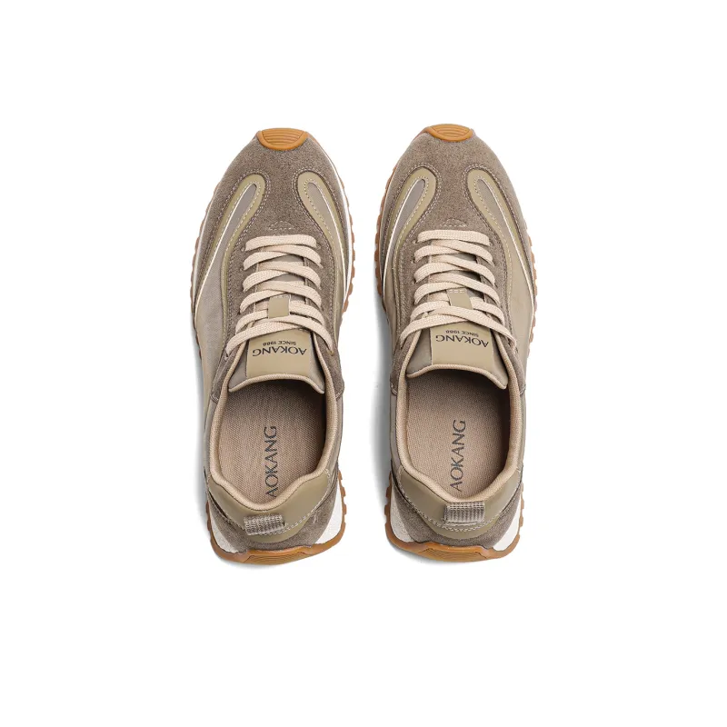 AOKANG Low Top Casual Shoes Men's Khaki-3