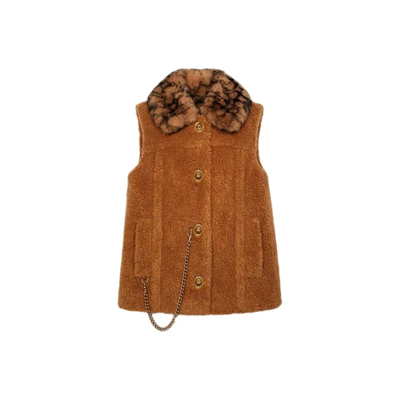 COACH Vests Women's Brown-0