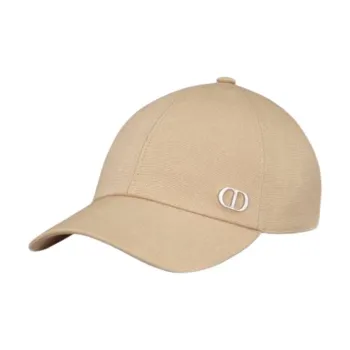 DIOR Cotton, Metal Baseball Caps Unisex Beige
