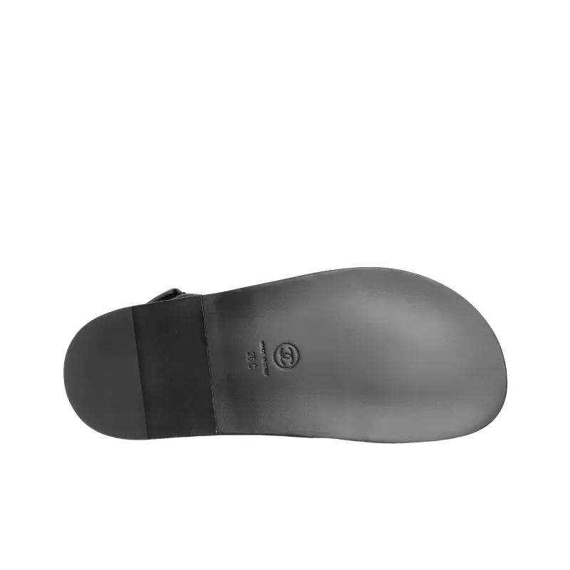 CHANEL Beach Sandals Women's Black-4