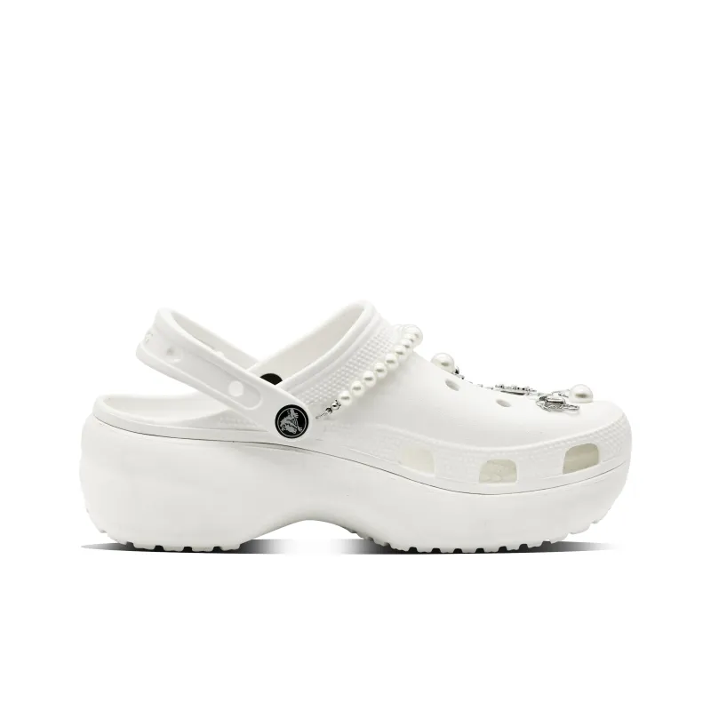 Crocs Classic Platform Clog Star Clogs Unisex White-3