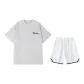 2 Pack (White Heather Gray Top+White Shorts)