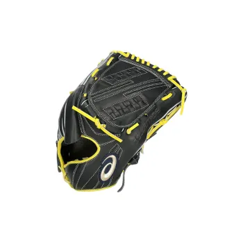 Asics Baseball Gloves Pitcher Glove Top Grain Cow Leather Unisex Black