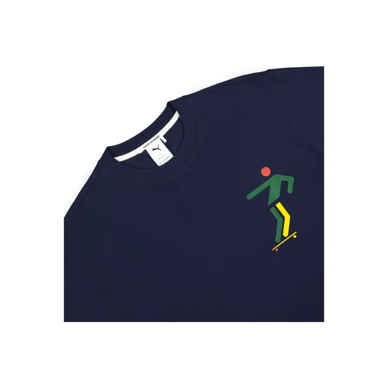 PUMA Sports Life Collection T Shirt Men's Navy Blue-2