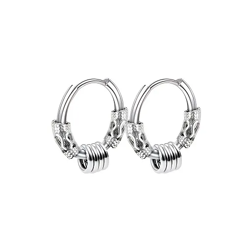 JKEM Titanium Steel Earrings Unisex-0
