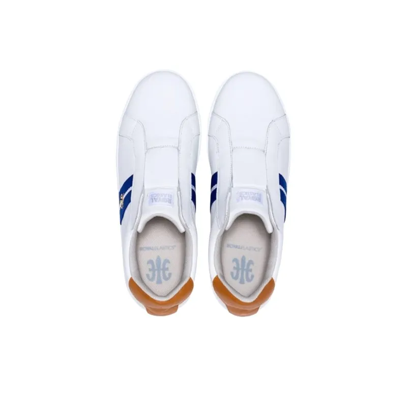 ROYAL ELASTICS BISHOP Abrasion Resistant Low Top Skateboard Shoes Women's White Blue-2