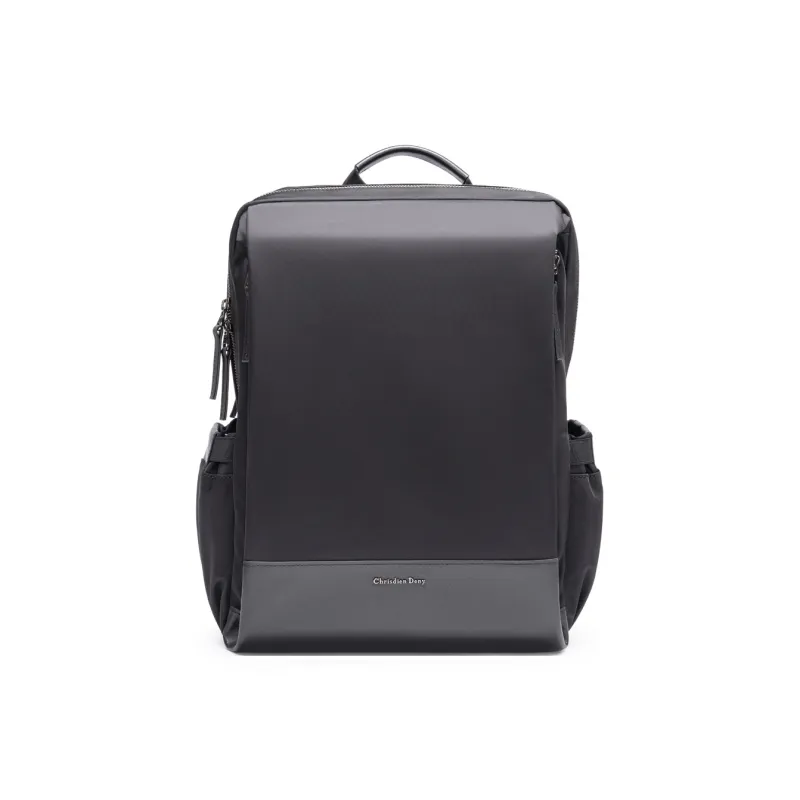 Chrisdien Deny Cow Leather Backpack Regular Men's Black-0