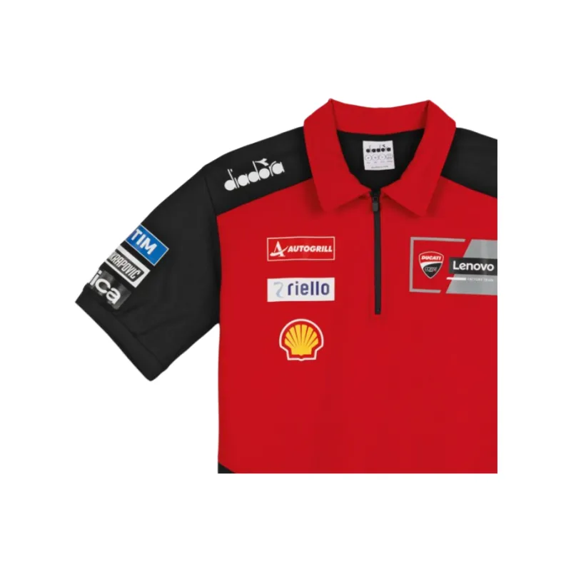 DUCATI GP Team Replica 25 Polo Shirt Unisex Red Black-3