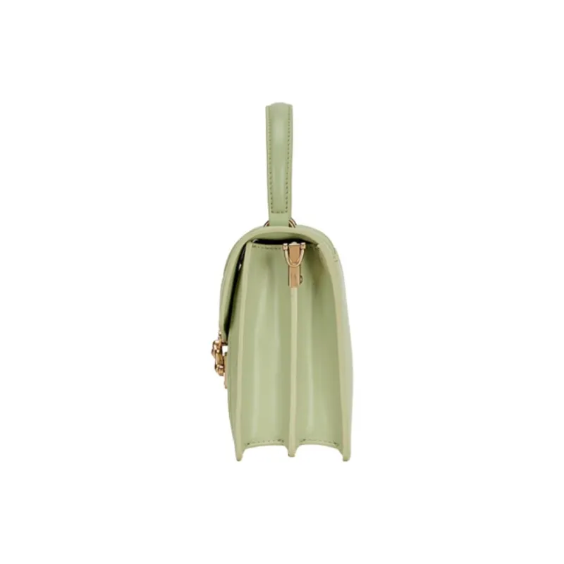 Hush Puppies Synthetic Leather Crossbody One Shoulder Handbag Medium Size Women's Light Green-2