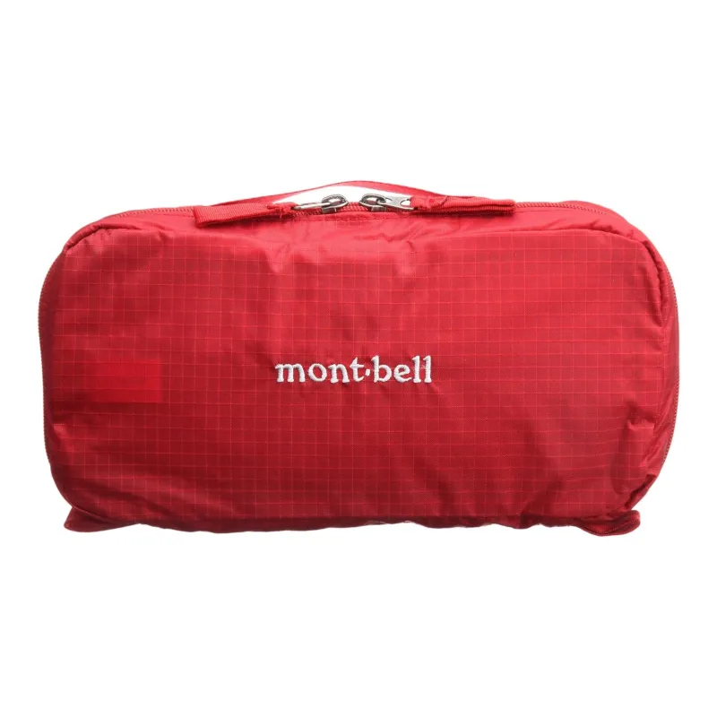 MONTBELL Nylon Toiletry Bag Medium Size Unisex Red-1