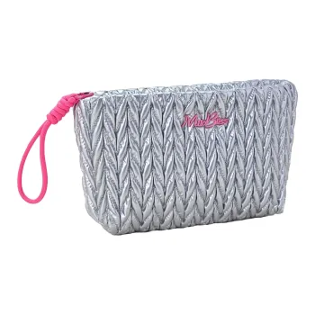 Gentle Welcome Large Capacity Silver Portable Premium Feather Down High End Individual Makeup Bags