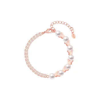 SIMPLE JOYS Alloy Bracelets Women's Rose Gold