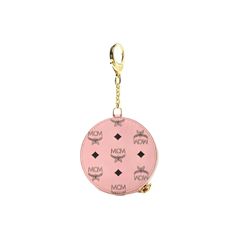 MCM Leather Coin Purse Mini Women's Pink-1