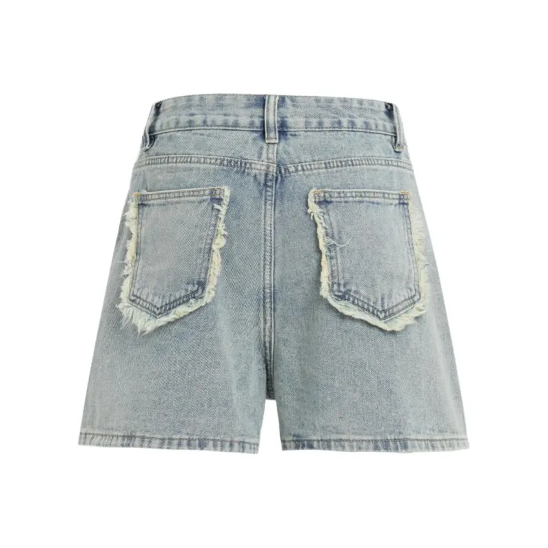 OROI Denim Shorts Women's Blue Shorts-1