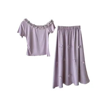 TIBINB Two Piece Skirt Sets Women's