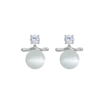 QIANFANGDAHUANGYE Zircon Stud Earrings Women's