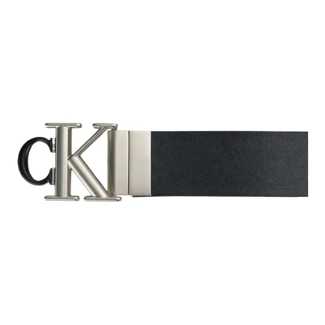 CALVIN KLEIN Synthetic Material Leather Belts Men's Space Black/Earth Brown 3.5cm-2