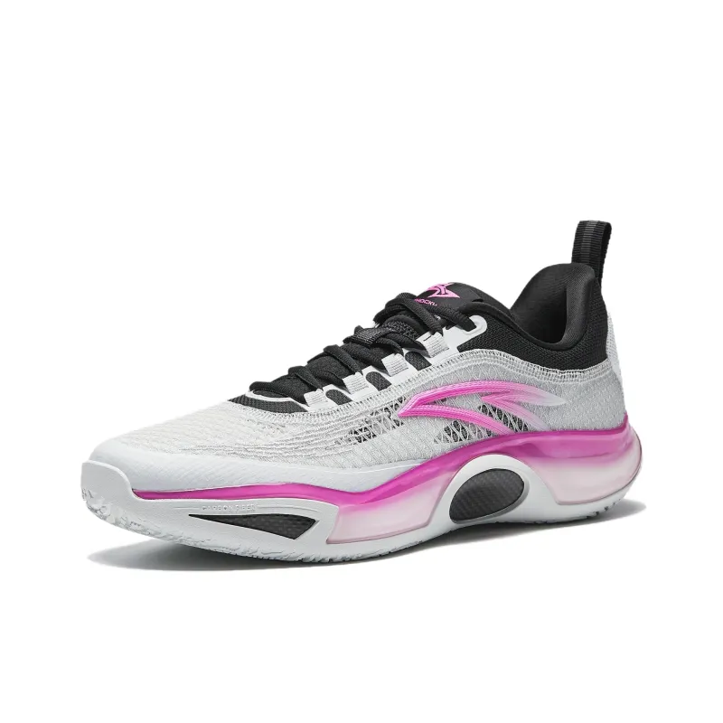 ANTA Sharp Edge 2 Basketball Shoes Men Low Top White Purple-2