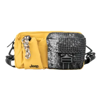 Jeep Nylon Shoulder Bag Regular Unisex Yellow/Black