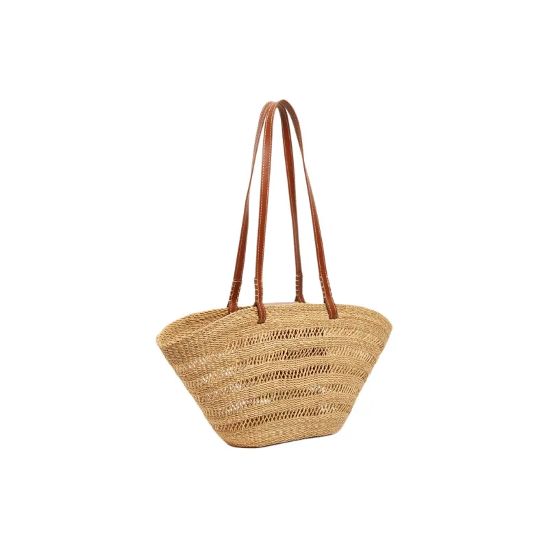 Vanessa Bruno Elephant Grass Handbag, Shoulder Bag Women's Yellow & Brown-1