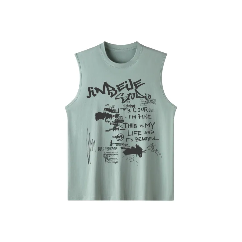 JINBEILE Tank Tops Unisex-12