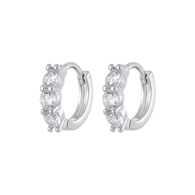 MISS XIA JWY S925 Sterling Silver Needle Earrings Women's-20