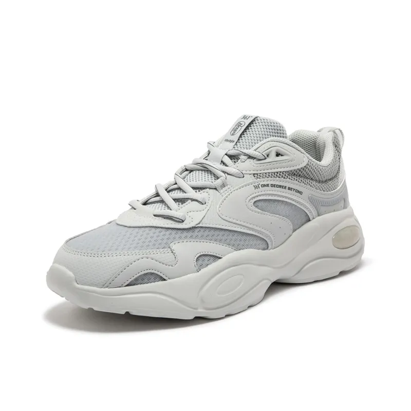 361° Abrasion Resistant Slip Resistant Low Top Chunky Sneakers Men's Gray-1