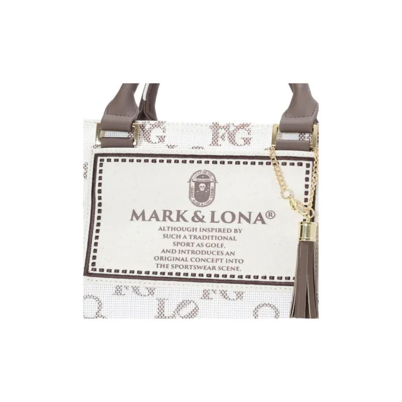 MARK & LONA Cotton With Polyvinyl Chloride With Artificial Leather Handbag Unisex Brown-5