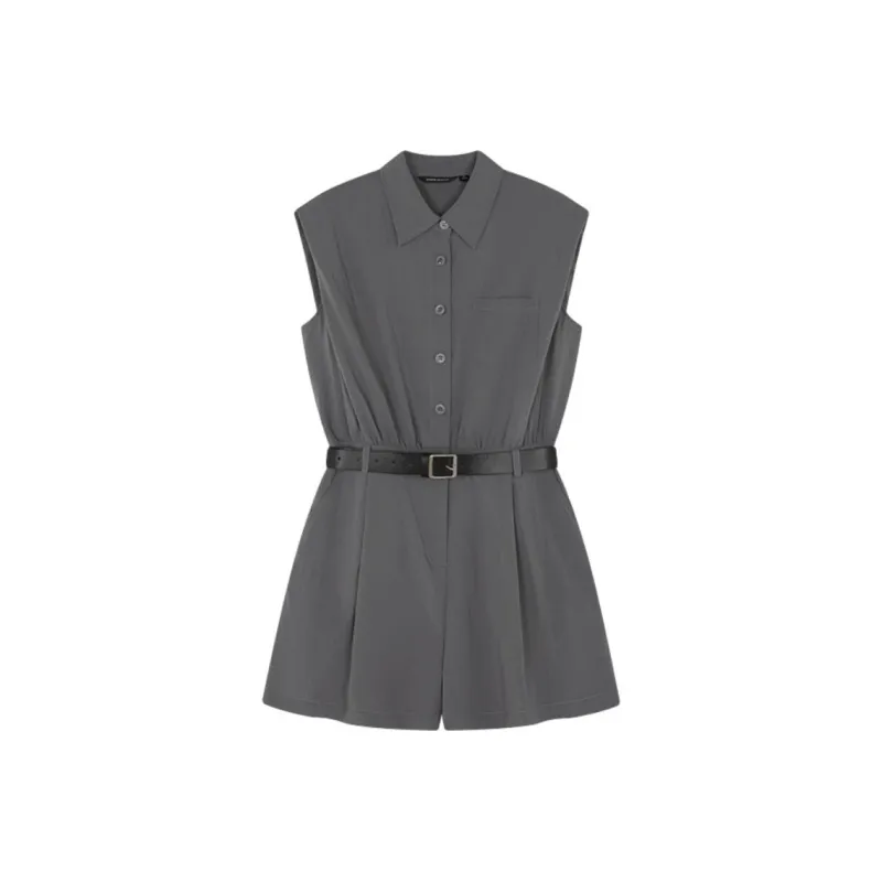 Mo Han Yi Mei Jumpsuit Women's Elephant Gray-0